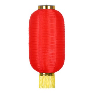 Đèn lồng vải đỏ hình trụ chống nước 30/40/50cm trang trí ngoài trời