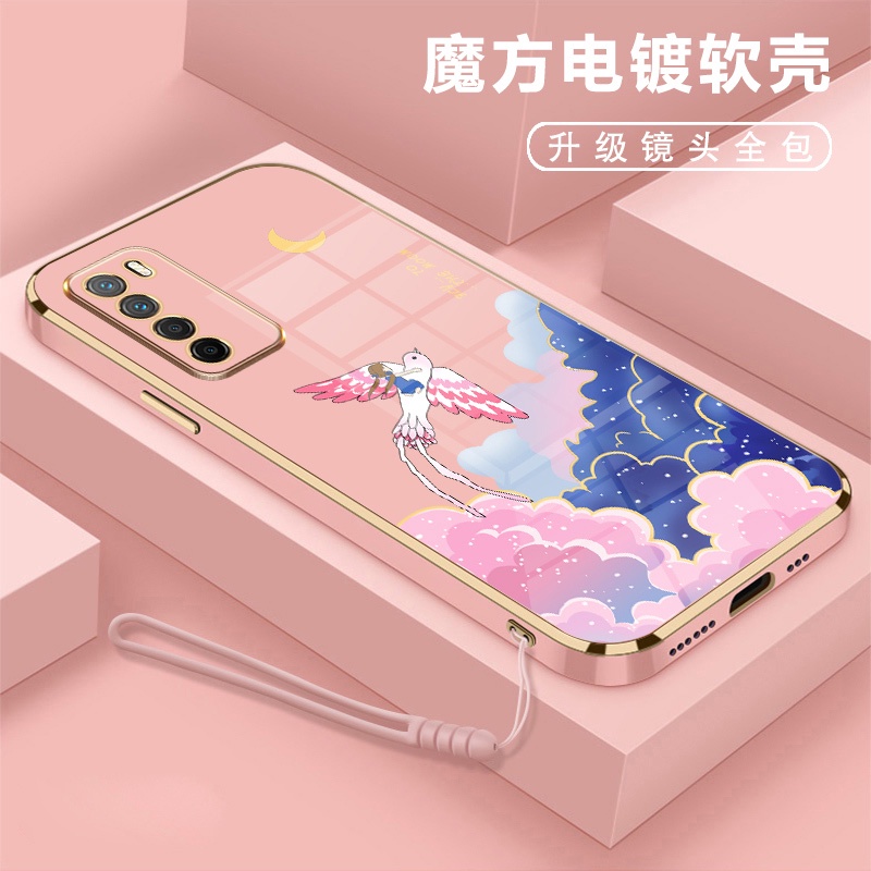 Ốp Điện Thoại Họa Tiết Cô Gái Dễ Thương Cho Huawei Y6P Huawei Y8P 2020 Huawei Y7a Huawei Y9S