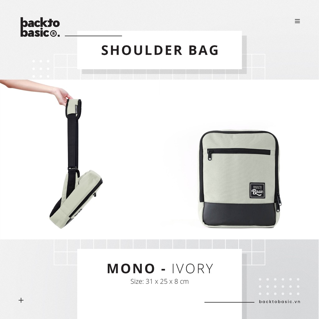 Túi đeo chéo Back To Basic - MONO nhiều ngăn chứa đồ, chống thấm nước | BigBuy360 - bigbuy360.vn