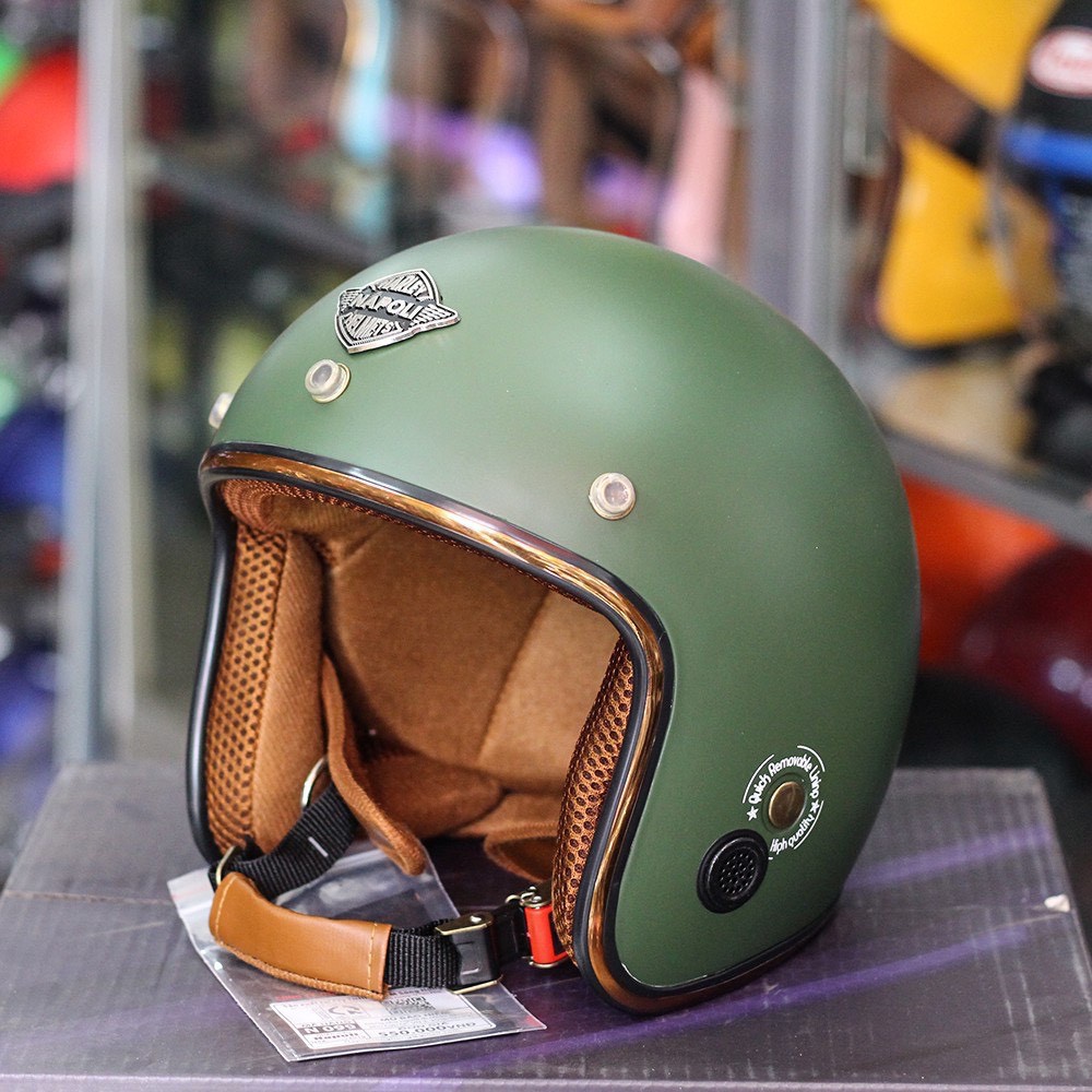 Mũ Bảo Hiểm, Nón Bảo Hiểm 3/4 Trùm Đầu Napoli SH2 Chính Hãng