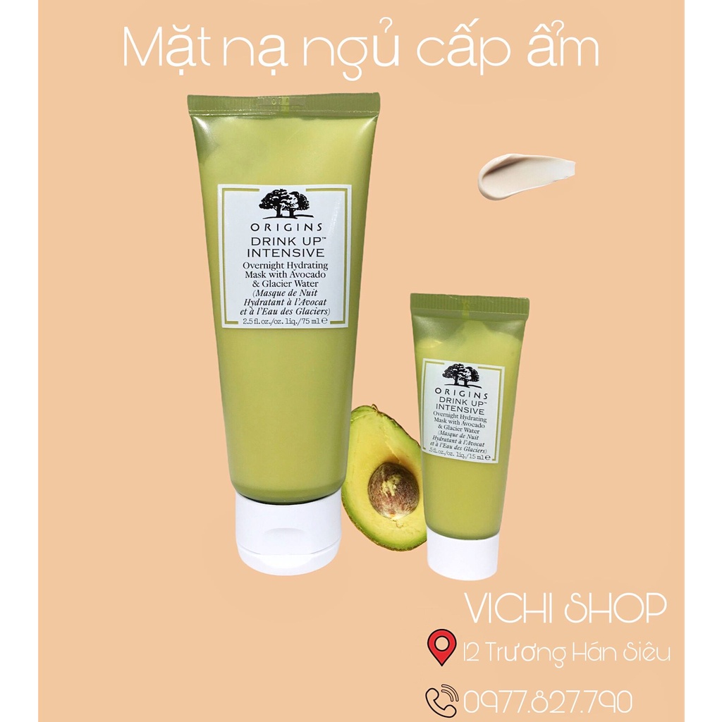 Mặt nạ ngủ Drink Up Intensive Overnight Hydrating Mask with Avocado & Glacier Water
