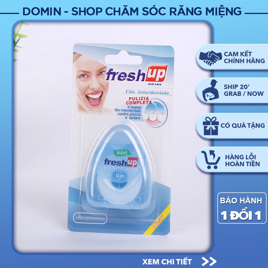 Chỉ nha khoa FreshUp -Cuộn Dài 50m (Hương Bạc Hà)