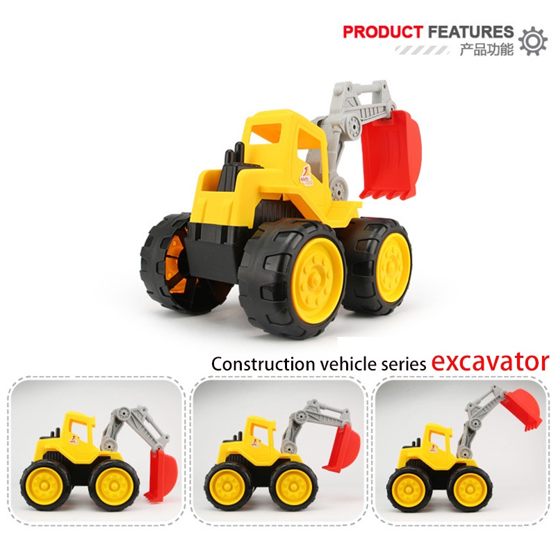 Mô Hình Xe Tải Xúc Đất Cỡ Lớn Chất Liệu Dày Dặn Độc Đáo Chống Rơi Cho Bé Trai