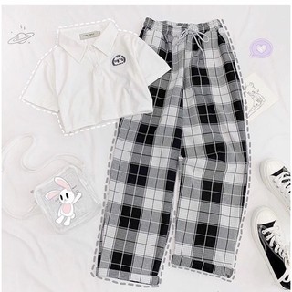 🍬Set Baggy Caro + Crop Logo