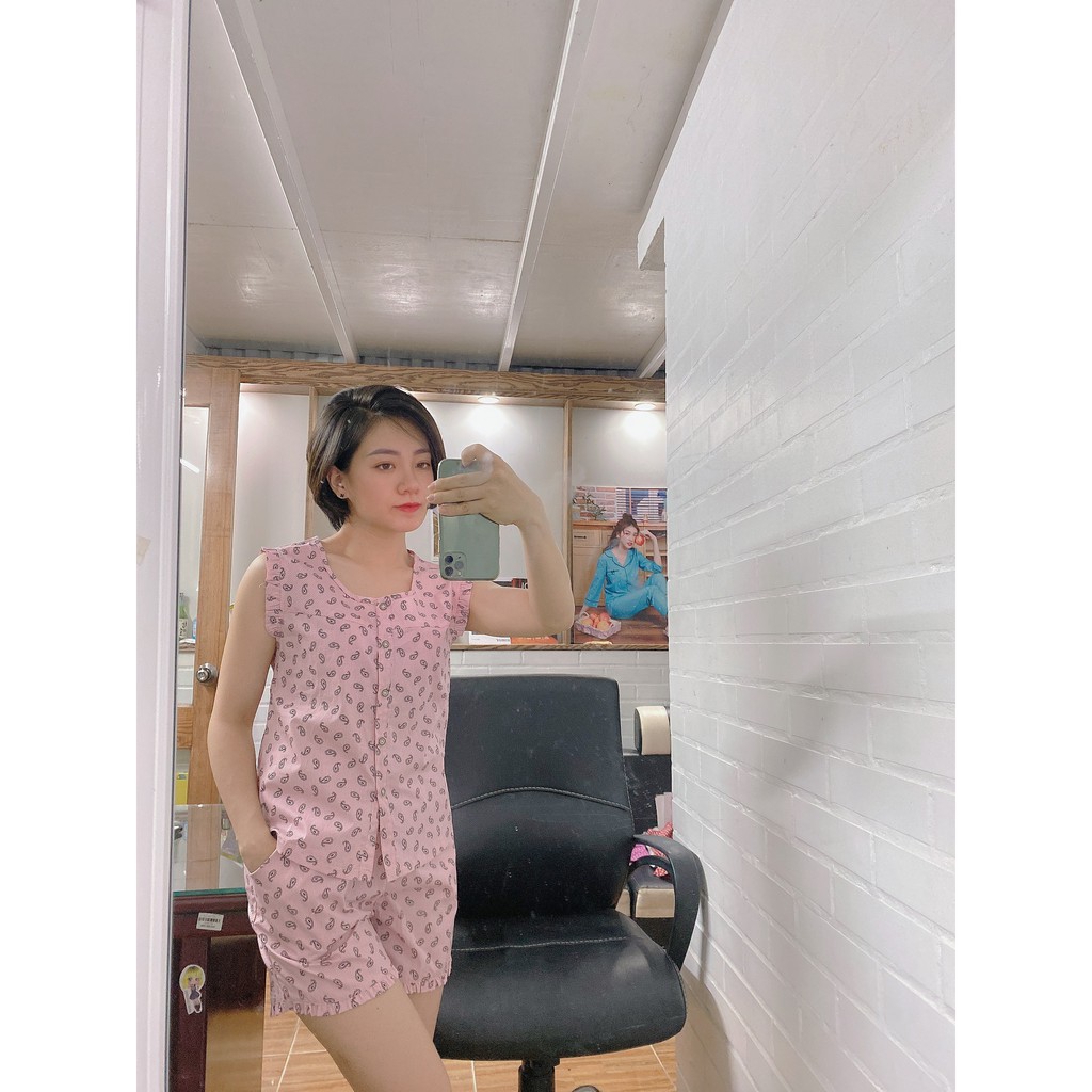 Bộ mặc nhà đùi thô hãng Karoll - Bộ đùi hè NH21.195 (Nhiều màu toàn hình tự chụp và video)