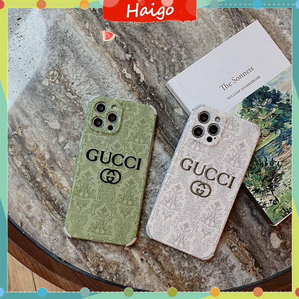 Ốp điện thoại nhựa dẻo in logo Gucci cho iPhone13 12 mini 11 PRO MAX 6/6s 7/8 + SE2 X/XS XR XSMAX #HG3805
