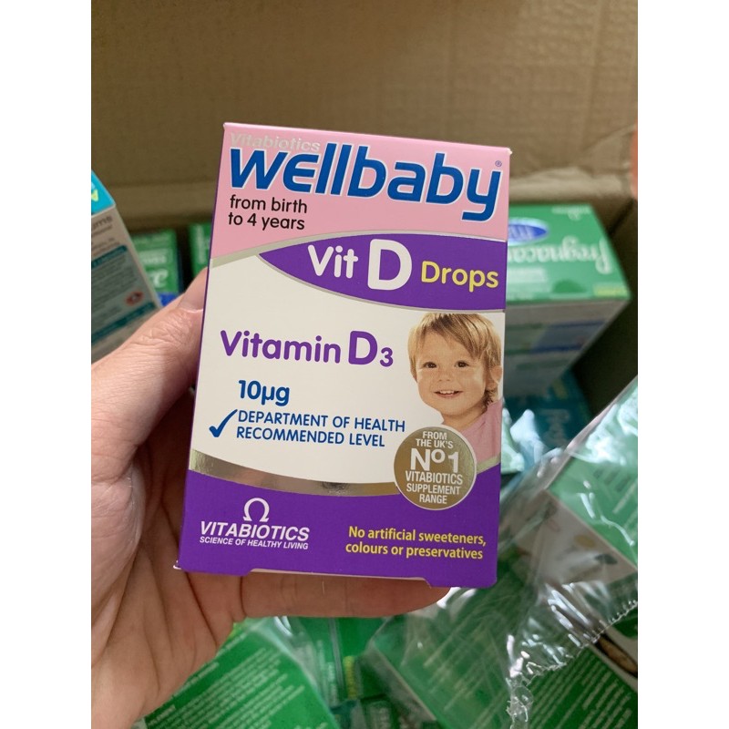 Wellbaby Vitamin D3 cho bé từ 0-4 tuổi