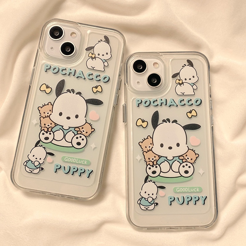 SANRIO Ốp Điện Thoại Cứng Trong Suốt Chống Sốc Hình Pochacco Dễ Thương Cho iPhone 11 13 12 X XS Pro Max xr 12 13 Mini xr