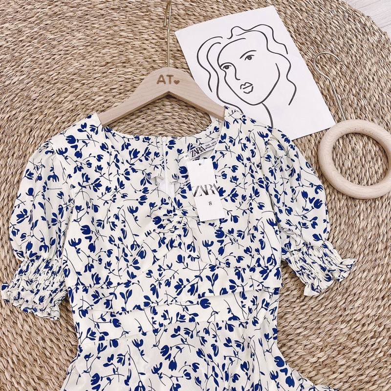 [FREESHIP - HÀNG LOẠI 1] VÁY MAXI HOA XANH NỀN TRẮNG SIÊU XINH | BigBuy360 - bigbuy360.vn