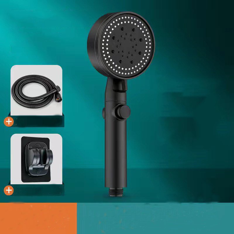 Bộ Vòi Sen Tăng Áp Màu Đen Phun Sương 5 Chế Độ Nước, Siêu Tiết Kiệm Nước Tiện Lợi