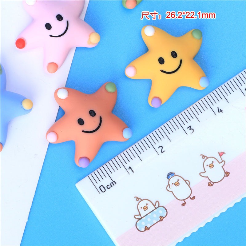 Charm (C464) slime/ Dụng Cụ Charm Trang Trí [Ko Keo &amp; Nút] Hình Bé Sao Biển (2.6x2.1cm)