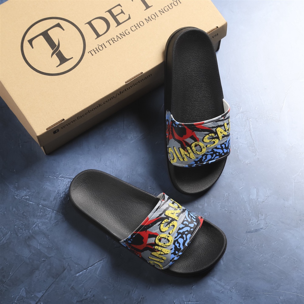 Dép Quai Ngang Unisex DETU DNT5 (Đen/Đen)