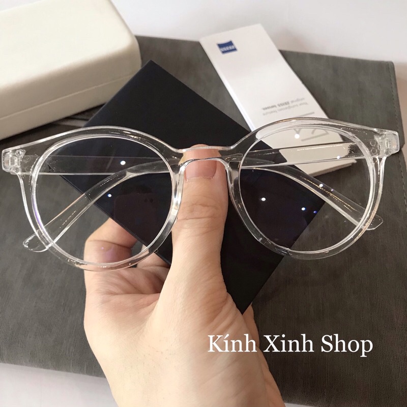 Kính Mắt tròn Trong suốt Chống Ánh sáng xanh, chống loá Uv