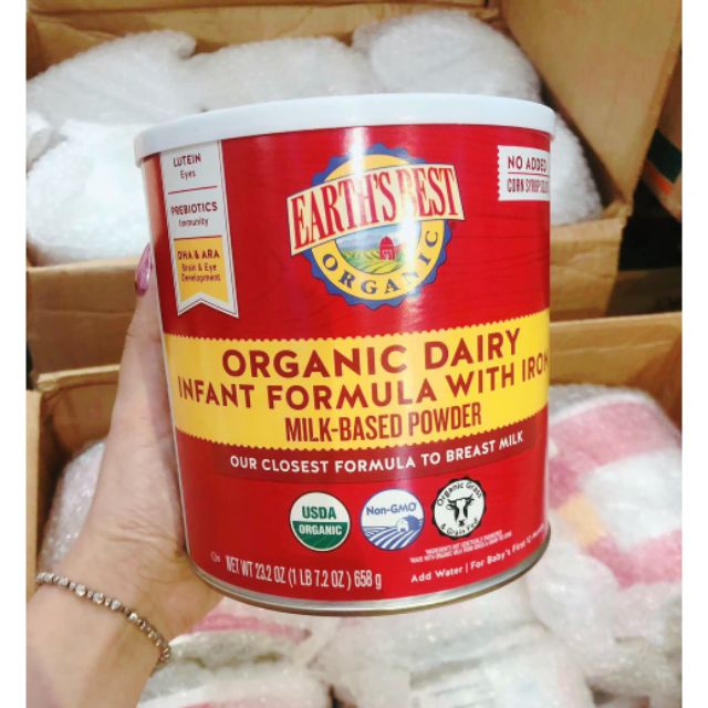 Sữa cho trẻ Earth's Best 658g