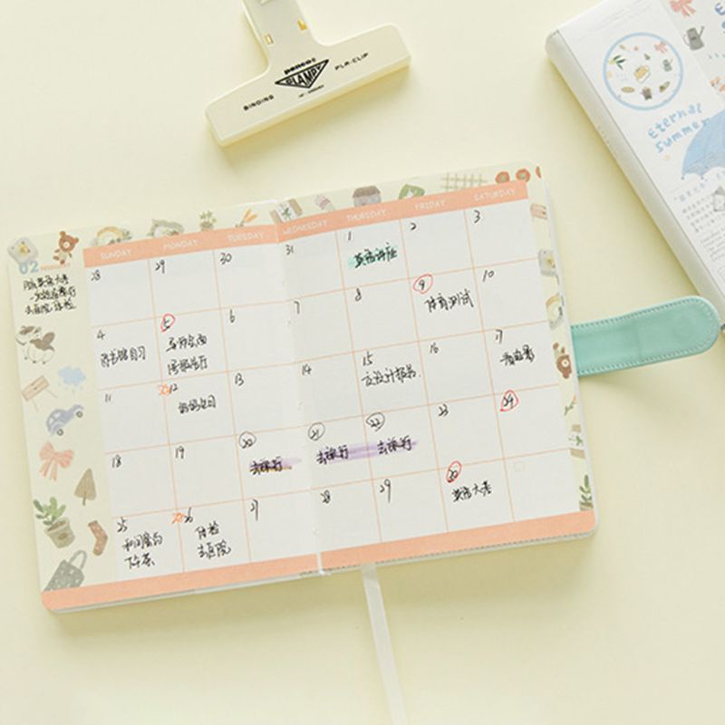 Sổ Tay Nhật Ký Bìa Da Họa Tiết Hoạt Hình Dễ Thương