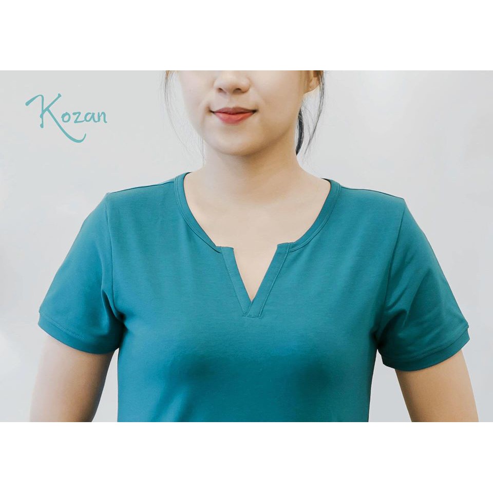 Áo thun cổ chìa khóa - Xanh cổ vịt | BigBuy360 - bigbuy360.vn