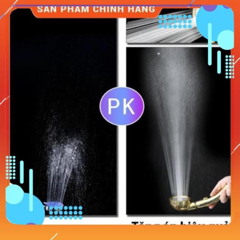 🚿Vòi sen tăng áp❤️FREESHIP🚛 Vòi Sen Tăng áp Có Nút Khóa Nước 3 chế độ Phun, Xoay 360 độ Hàng Xịn - Vàng Gold 206783