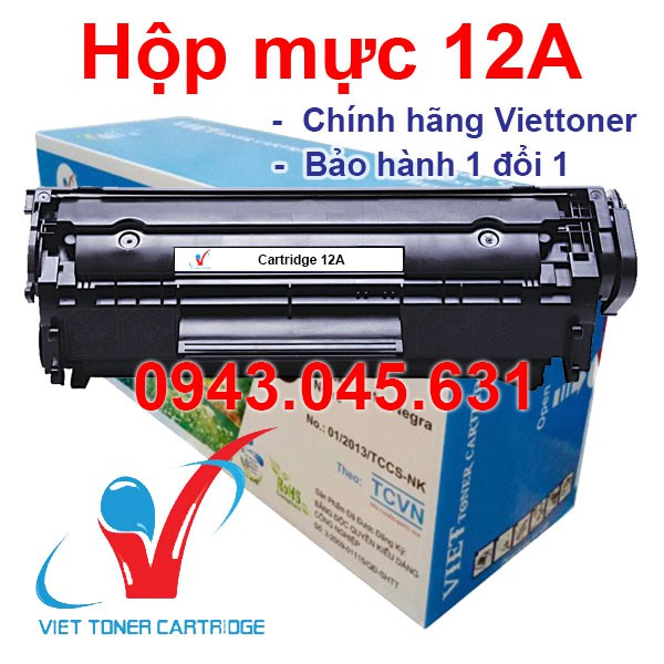 Hộp mực 12A dùng cho máy in LBP 2900, 3000, Laserjet 1020, 1022, 1018, MF4320d, MF4350d, MF4122, 1319 - Cartridge Q2612A