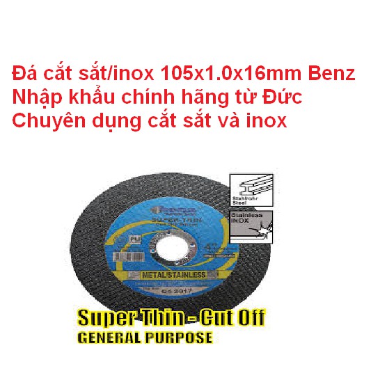 [ƯuĐãi]Đá cắt sắt/inox 4" 105mm nhập khẩu Đức BenzWerkz chính hãng tại TpHCM