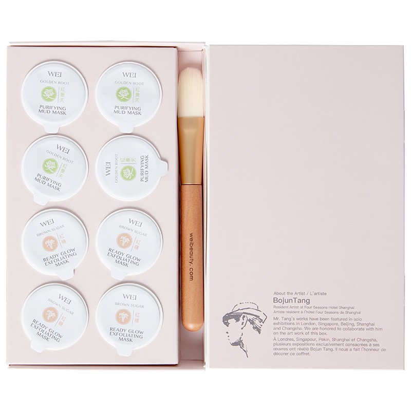 Wei - Set Mặt Nạ Rửa Và Tẩy Tế Bào Chết Wei Two-in-One Purify and Glow Mask Collection