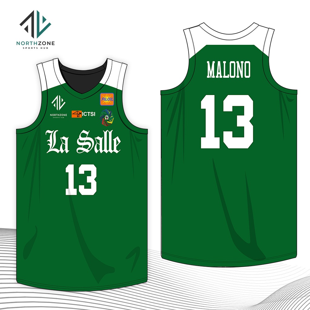Dlsu Áo Bóng Rổ Màu Xanh Lá Cây UAAP De La Salle Đại Học Đầy Đủ (Hàng Đầu)