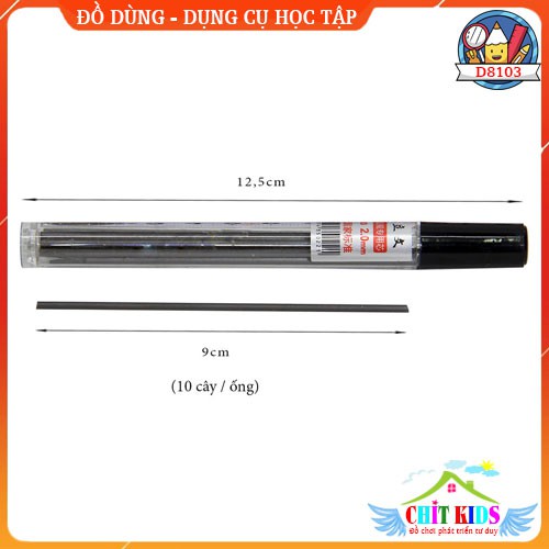 Ruột bút chì bấm 2.0mm D8103 (hộp 10 cái)