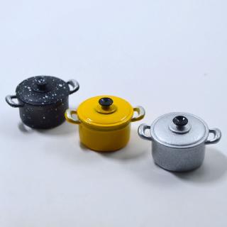 Mô hình nồi nấu ăn Mini tỉ lệ 1:12 dành cho nhà búp bê