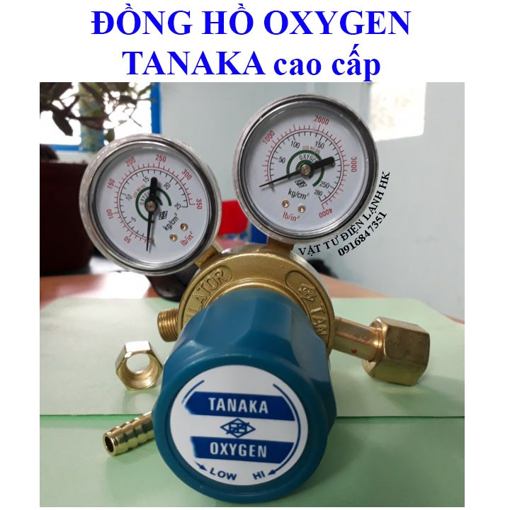 [CAO CẤP] Đồng hồ giảm áp khí oxy TANAKA - DH áp suất Oxygen