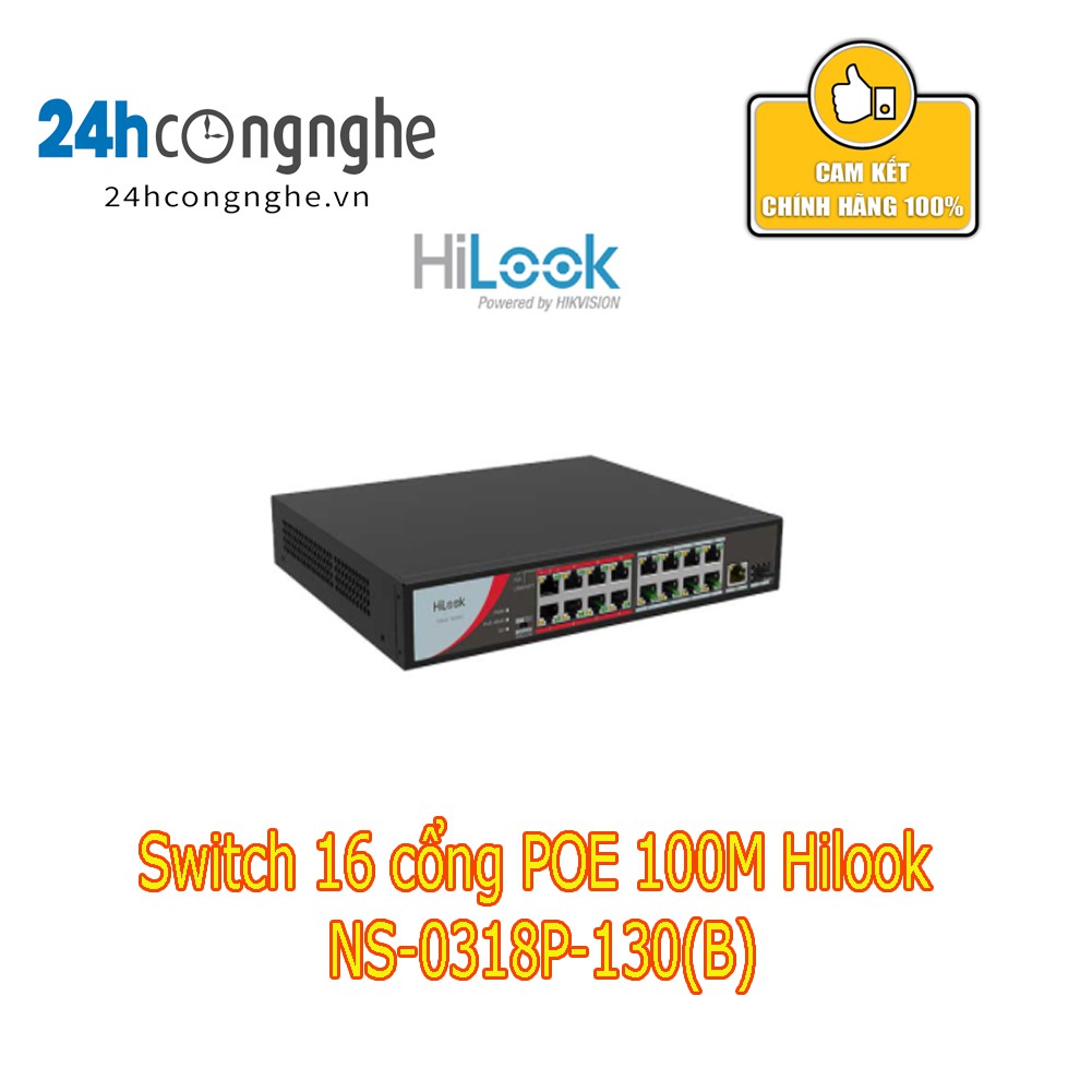 Switch 16 cổng POE 100M Hilook NS-0318P-130(B)