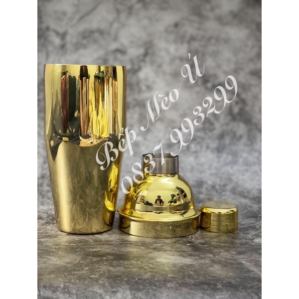 Bình Shaker Inox Mạ Vàng ( Bình lắc pha chế )
