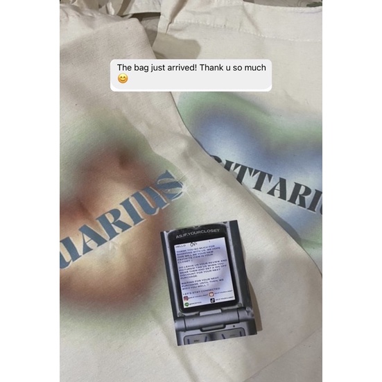 Túi Tote hình cung hoàng đạo / As.if.yourcloset / Aries Taurus Gemini Virgo Libra Scorpio Sagittarius