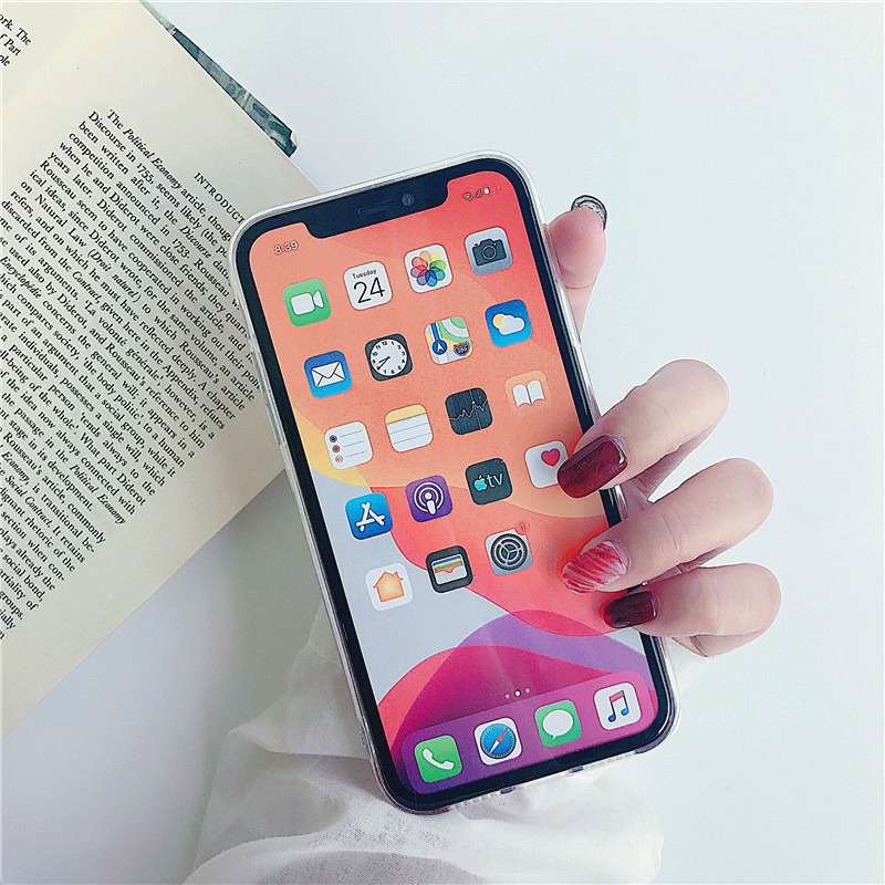 Ốp lưng iphone Kim Tuyến Ombre viền trong chống ố 5/5s/6/6plus/6s/6splus/7/7plus/8/8plus/x/xs/11/12/pro/max/plus/promax | BigBuy360 - bigbuy360.vn