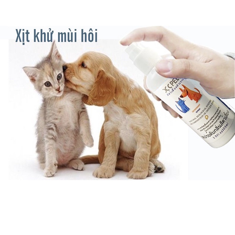 Xịt khử mùi hôi chó mèo ( có thể xịt trực tiếp vào bé hoặc quần áo của mình)