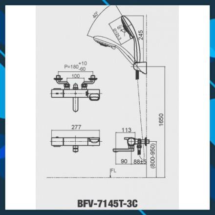 Vòi Sen Tắm Inax Nhiệt Độ BFV-7145T-3C, bảo hành chính hãng 02 năm