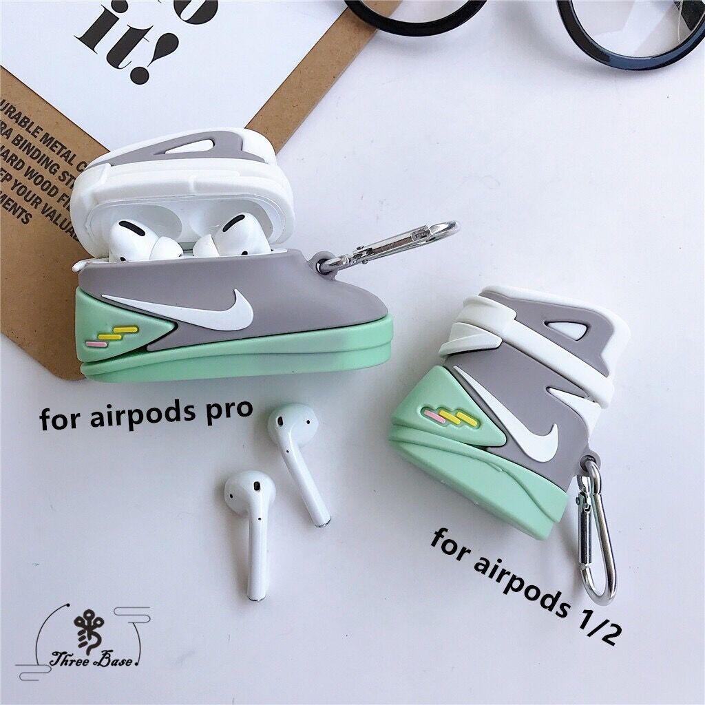 Vỏ bảo vệ hộp sạc tai nghe Airpods pro hình giày Nike Air màu phát sáng