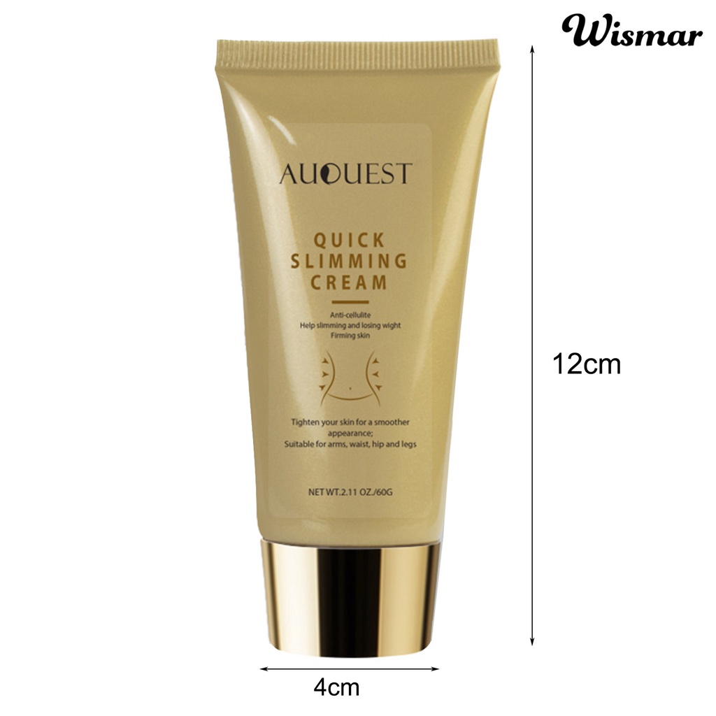 WISMM 60g Body Slim Cream Quick to Absorb Tighten Skin Natural Extract Slimming Cream Losing Weight Massage Remover for Adult