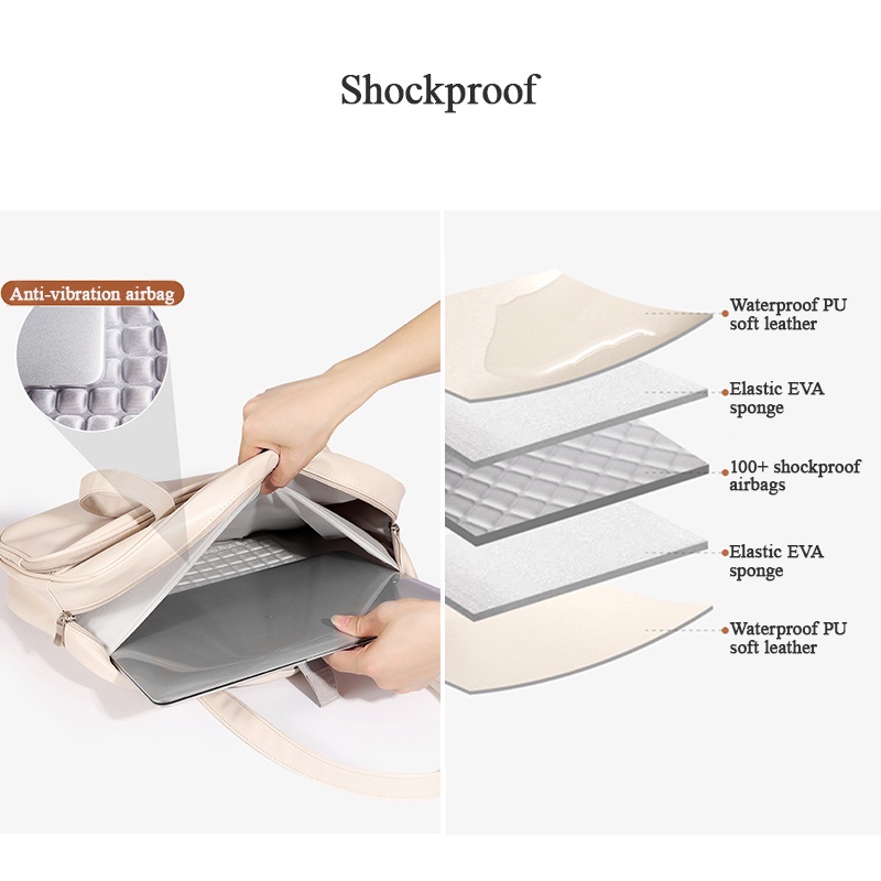 Túi da PU chống thấm nước thích hợp cho Macbook Air Pro 13 15 13.3 14 15.6 inch