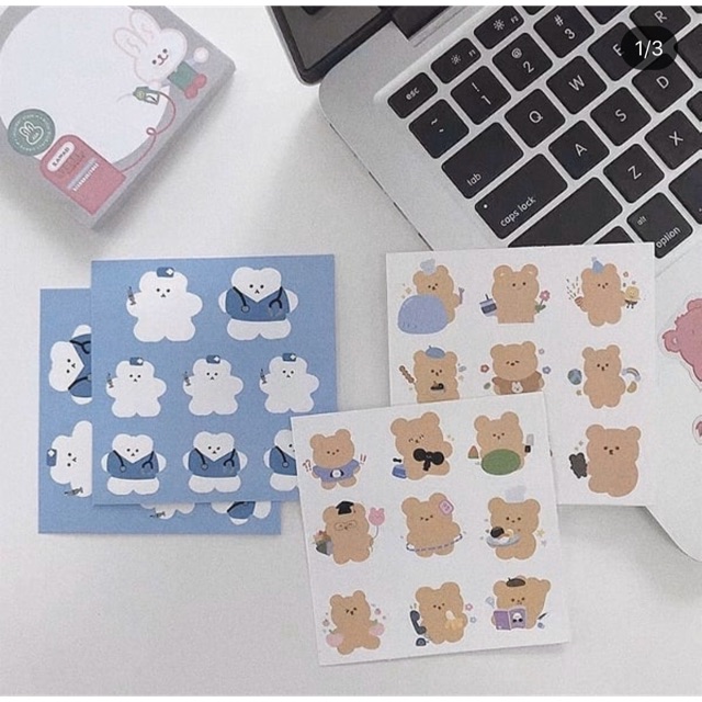 Tấm sticker gấu Hàn Quốc