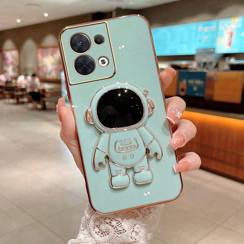 Ốp Điện Thoại Có Giá Đỡ Hình Phi Hành Gia Cho OPPO Reno8 T Reno7 4G Reno 8 7 F21 Pro