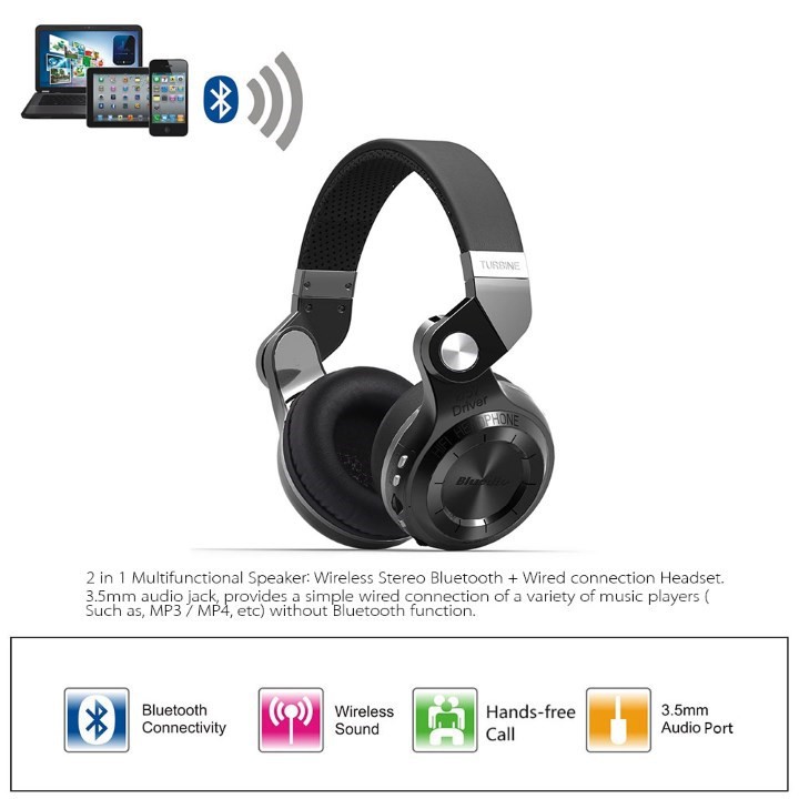 TAI NGHE KHÔNG DÂY BLUETOOTH BLUEDIO TURBINE T2 CHÍNH HÃNG