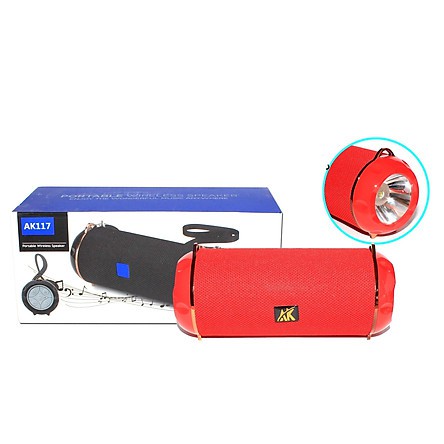 LOA BLUETOOTH KIÊM ĐÈN PIN SIÊU SÁNG AK-117 CÓ FM