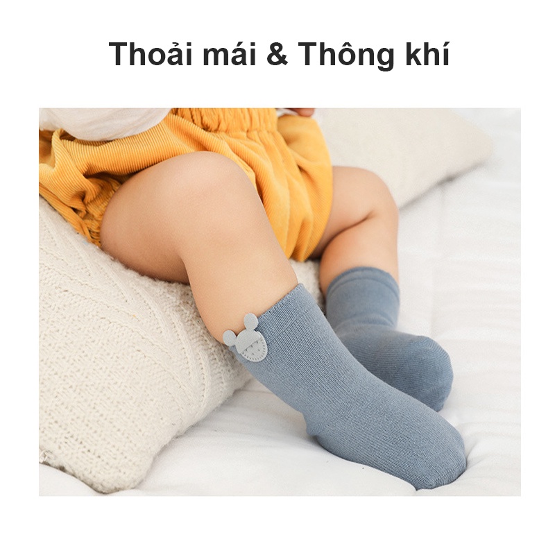 [Einmilk.ân ninh]Tất chân cho bé 0-3 tuổi cotton nguyên chất không đường may SK230