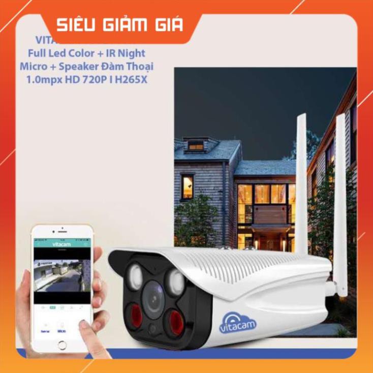 [FreeShip]  Camera Vitacam VB720 Pro ngoài trời đàm thoại 2 chiều vb720 pro có màu ban đêm