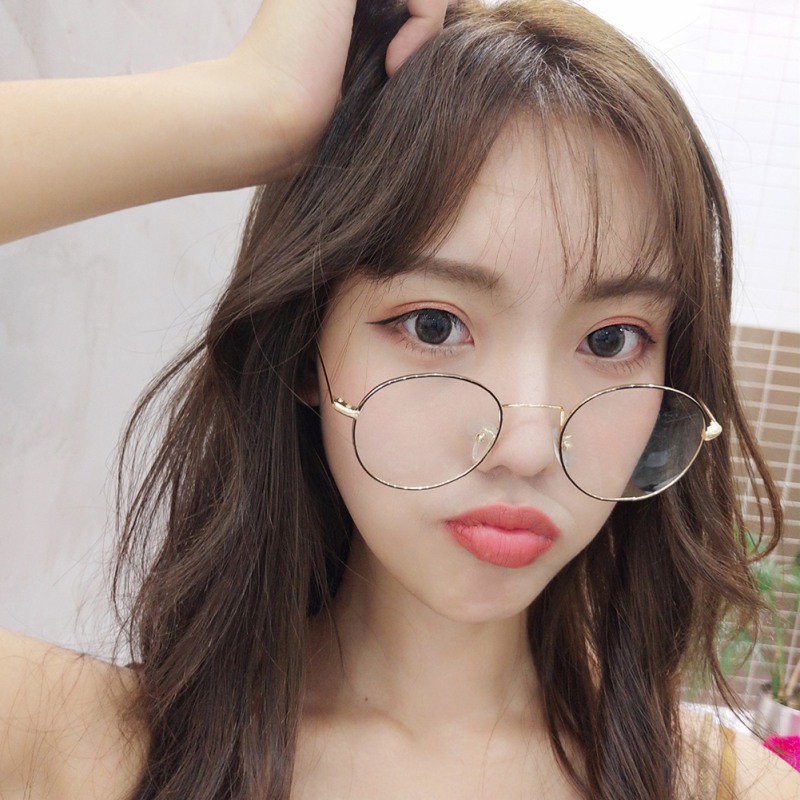 Mắt kính gọng tròn thiết kế đơn giản thời trang dành cho nam và nữ