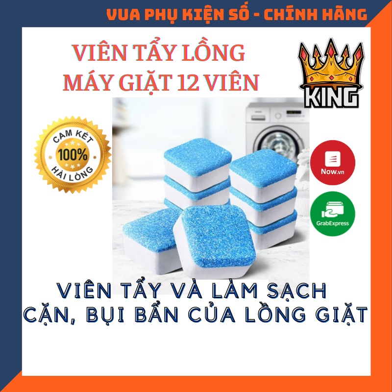 Viên tẩy lồng máy giặt cực sạch 12 viên