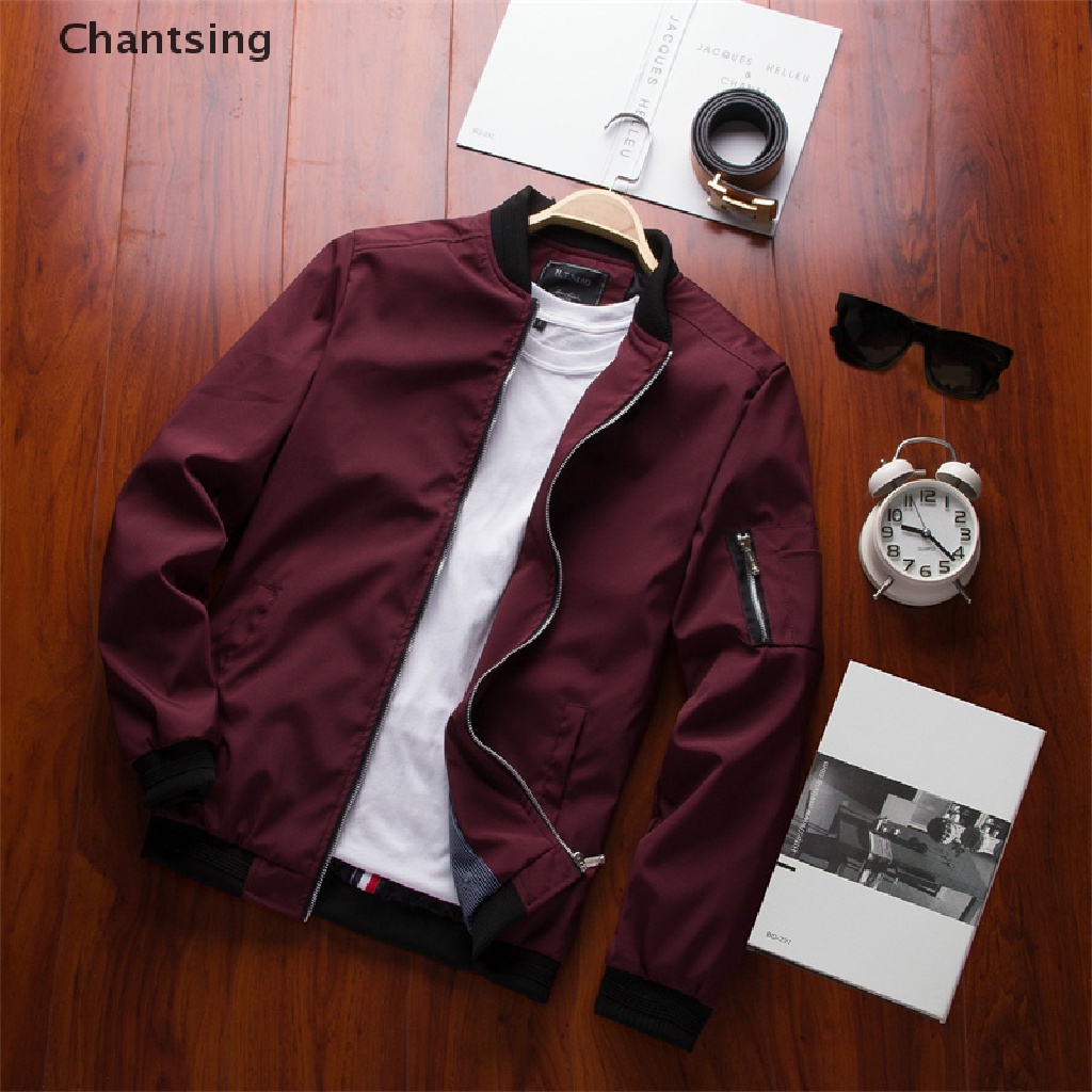 Chantsing Spring Men's Bomber Zipper Jacket Casual Streetwear Hip Hop Slim Fit Pilot Coat Clothing Plus Size Hope you can enjoy your shopping