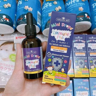 [Bill UK]  Mini drops cho bé của Natures Aid (sắt, vtm D3 drops, DHA drops, Multi tổng hợp,immune plus tăng đề kháng)