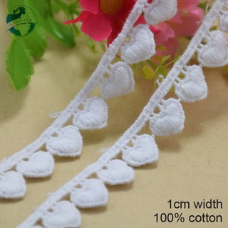 1cm Rộng 100% cotton Ren Cạnh Thêu Ren diy trims mini Đầm Ren Ruy Băng Quần Áo Phụ Kiện 3675