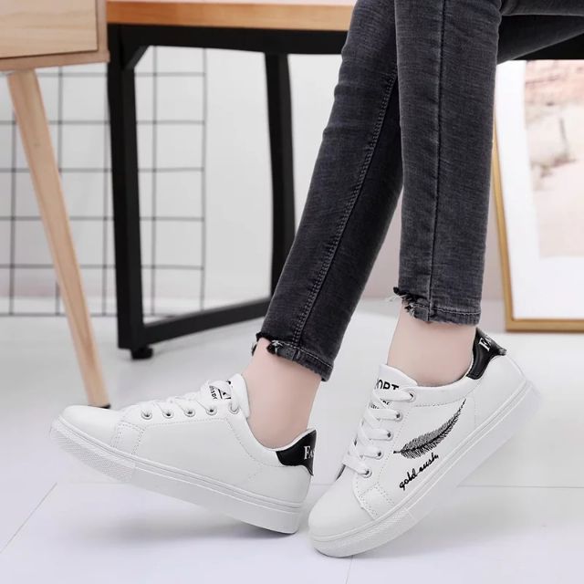 Ảnh thật Giầy thể thao thêu hình lá fullbox | BigBuy360 - bigbuy360.vn