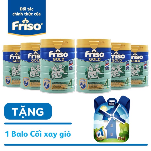 (HCM) Combo 6 lon Friso Gold 4 400g ( tặng quà)